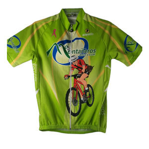 Safetti mens green cycling jersey